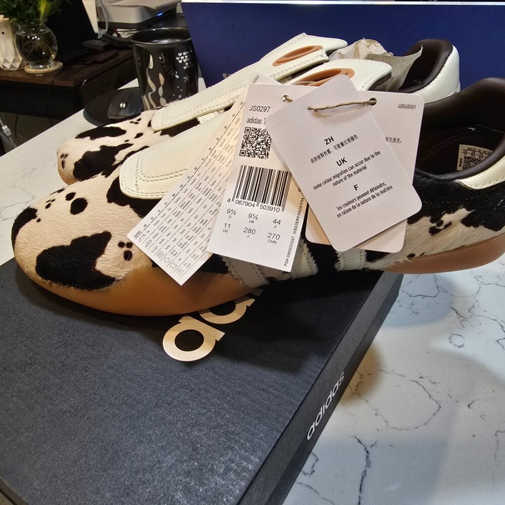 Adidas Taekwondo Mei 'Cow Print' JS0297 Mens Size 10 RARE HTF SNEAKER W 11 NEW - Picture 2 of 14